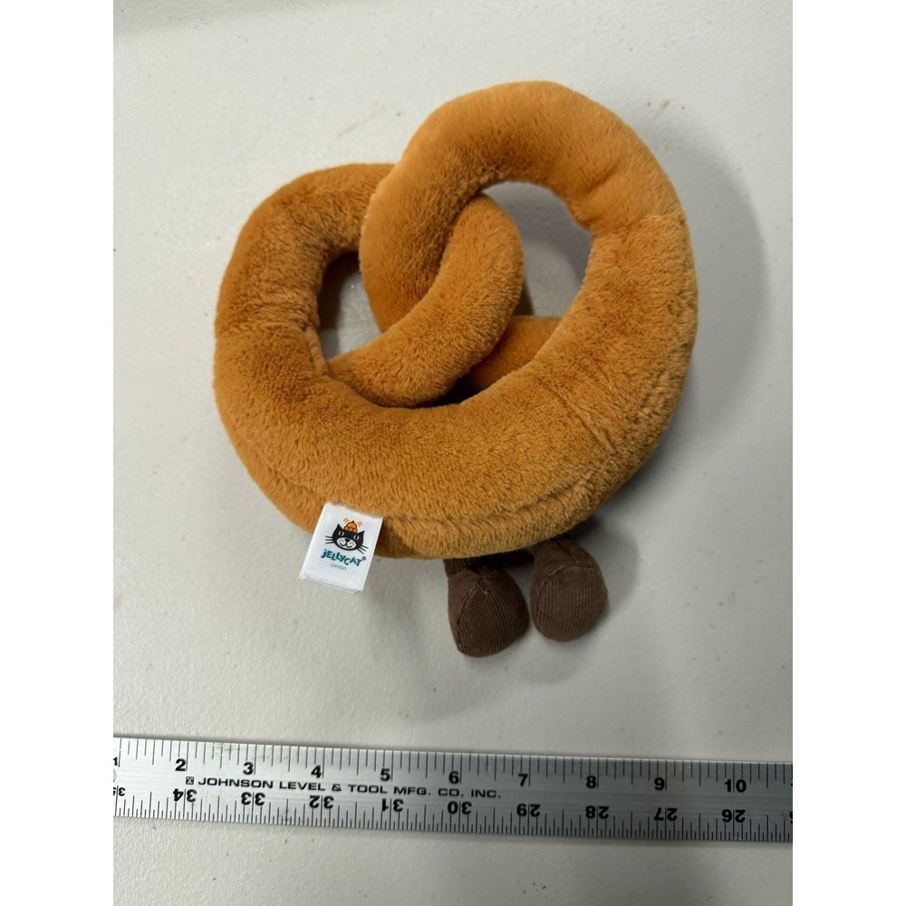 Jellycat Amuseable Pretzel Plush Stuffed Animal Gold Brown JELLY7606SH 7 Inch
